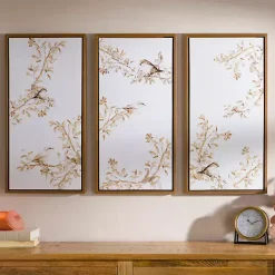 Discount Kirklands Home Neutral Birds Framed Canvas Art Prints, Set of 3
