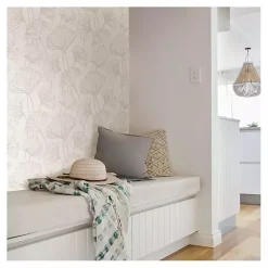 Hot Kirklands Home Neutral Botanical Peel and Stick Wallpaper