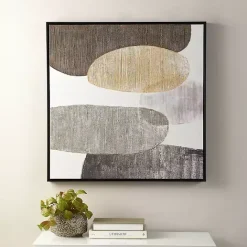 Hot Kirklands Home Neutral Bubbles I Framed Canvas Art Print