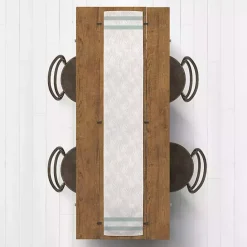 New Kirklands Home Neutral Coral Stripe Table Runner, 90 in.