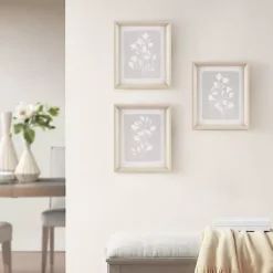 Sale Kirklands Home Neutral Floral Sprigs 3-pc. Framed Art Set