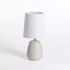 Hot Kirklands Home Neutral Giraffe Pattern Mini Table Lamp White