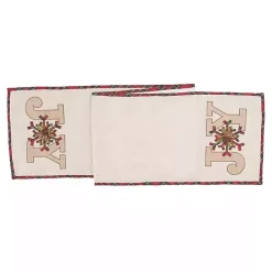 Discount Kirklands Home Neutral Joy Christmas Table Runner Tan