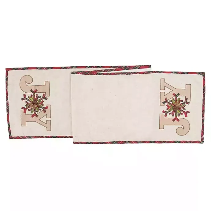 Discount Kirklands Home Neutral Joy Christmas Table Runner Tan