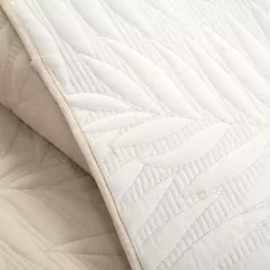 Online Kirklands Home Neutral Leaf Reversible 3-pc. Full/Queen Quilt Set