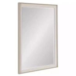 Clearance Kirklands Home Neutral Linen Beveled Wall Mirror