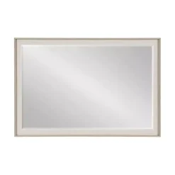 Clearance Kirklands Home Neutral Linen Beveled Wall Mirror