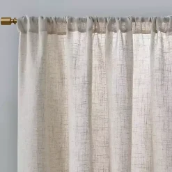 Online Kirklands Home Neutral Linen Blend Curtain Panel Set, 84 in Tan