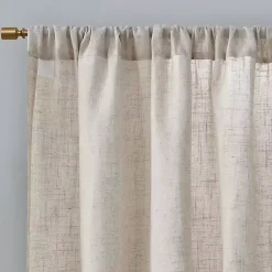 Online Kirklands Home Neutral Linen Blend Curtain Panel Set, 84 in Tan