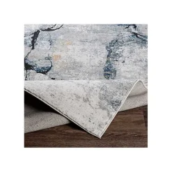 New Kirklands Home Neutral Marble Swirl Area Rug, 5x7