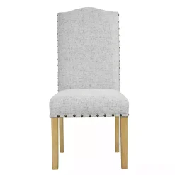 Clearance Kirklands Home Neutral Nailhead Parsons Dining Chairs, Set of 2 Multi