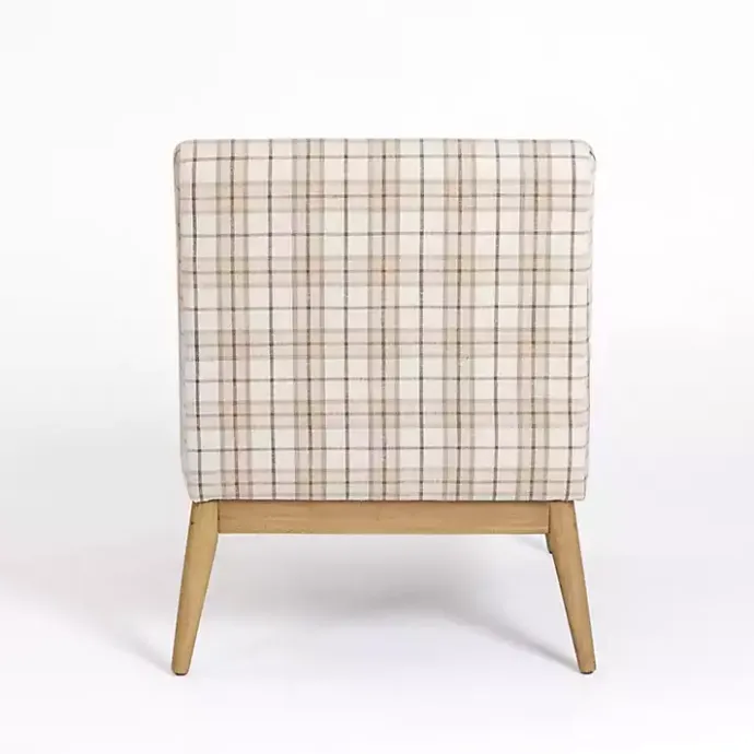Online Kirklands Home Neutral Plaid Slipper Accent Chair