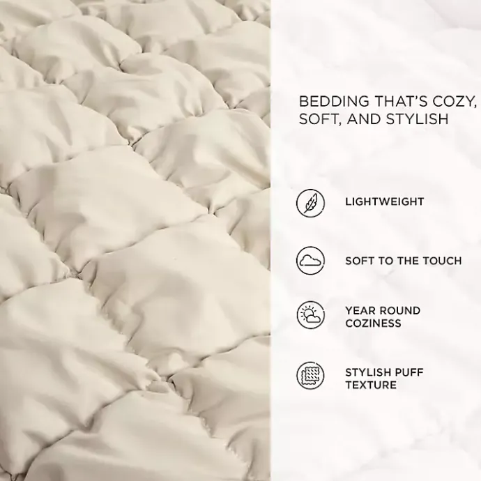 Best Kirklands Home Neutral Puff 3-pc. Full/Queen Comforter Set Tan