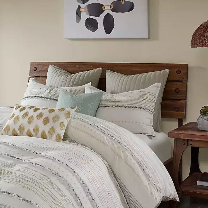Kirklands Home Neutral Stripe Full/Queen 3-pc. Comforter Set