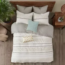 Outlet Kirklands Home Neutral Stripe King 3-pc. Comforter Set