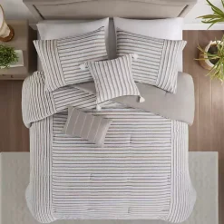 Outlet Kirklands Home Neutral Striped 5-pc. Full/Queen Comforter Set