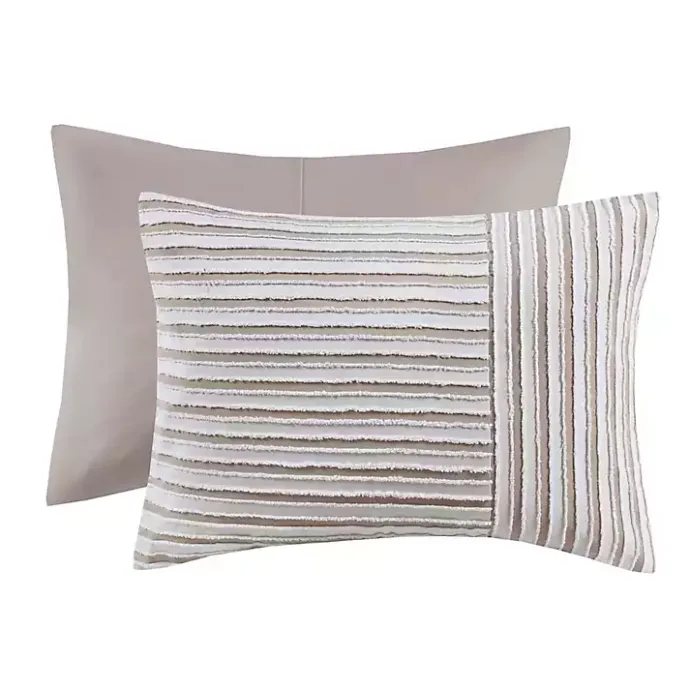 Outlet Kirklands Home Neutral Striped 5-pc. Full/Queen Comforter Set