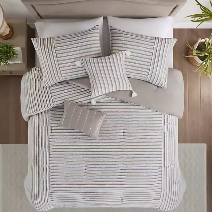 Best Kirklands Home Neutral Striped 5-pc. King Comforter Set