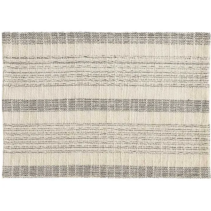 Online Kirklands Home Neutral Striped Woven Placemats, Set of 4