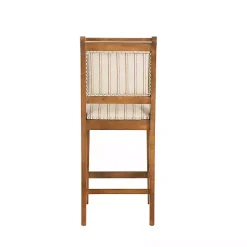 Outlet Kirklands Home Neutral Stripes Upholstered Emmy Counter Stool Tan