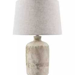Outlet Kirklands Home Neutral Textured Ceramic Rivera Table Lamp Tan
