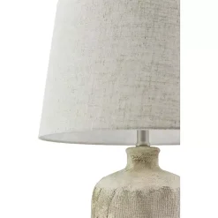 Outlet Kirklands Home Neutral Textured Ceramic Rivera Table Lamp Tan
