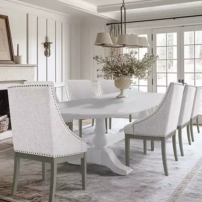 Sale Kirklands Home Neutral Upholstered Barrel Dining Chair Multi