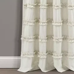 Discount Kirklands Home Neutral Vintage Stripe Curtain Panel Set, 84 in.