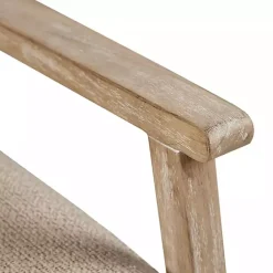 New Kirklands Home Neutral Wheat Mid-Century Modern Accent Chair Tan