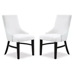 Hot Kirklands Home Neutral Wingback Dining Chairs, Set of 2 Ivory