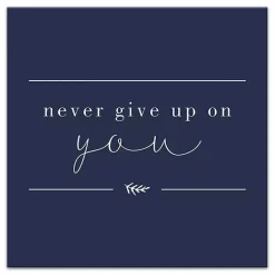 Online Kirklands Home Never Give Up on You Canvas Art Print Blue