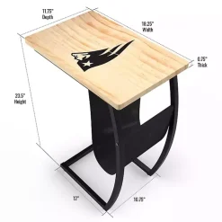 Best Kirklands Home New England Patriots Wood C-Table Tan