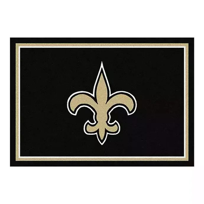 Best Kirklands Home New Orleans Saints Area Rug, 4x6 Black