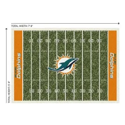 Hot Kirklands Home NFL Miami Dolphins Home Field Area Rug, 6x8