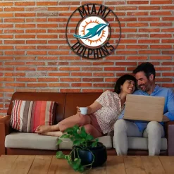 Best Kirklands Home NFL Miami Dolphins Wrought Iron Wall Plaque