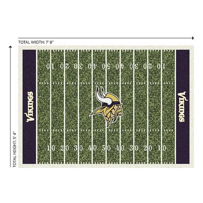Clearance Kirklands Home NFL Minnesota Vikings Home Field Area Rug, 6x8