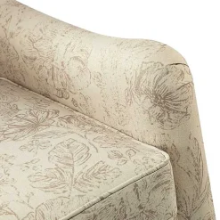 New Kirklands Home Nicola Beige Linen Upholstered Armchair Tan
