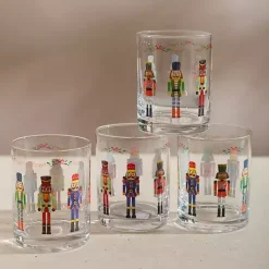 Outlet Kirklands Home Nutcracker Short Glass Tumblers, Set of 4 Multi