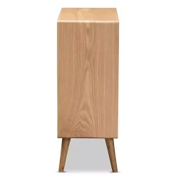 Sale Kirklands Home Oak and Rattan 4-Drawer Chest