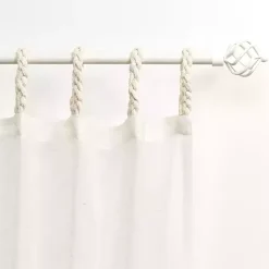 Discount Kirklands Home Oatmeal Braided 2-pc. Curtain Panel Set, 108 in.