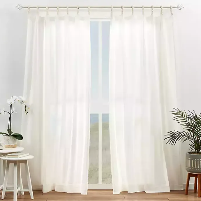 Online Kirklands Home Oatmeal Braided 2-pc. Curtain Panel Set, 96 in. Ivory