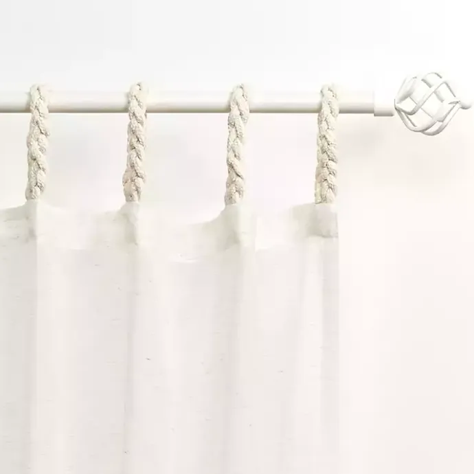 Online Kirklands Home Oatmeal Braided 2-pc. Curtain Panel Set, 96 in. Ivory