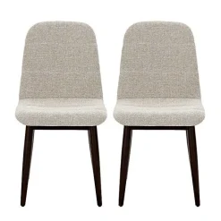 Clearance Kirklands Home Oatmeal Linen Dining Chairs, Set of 2 Tan