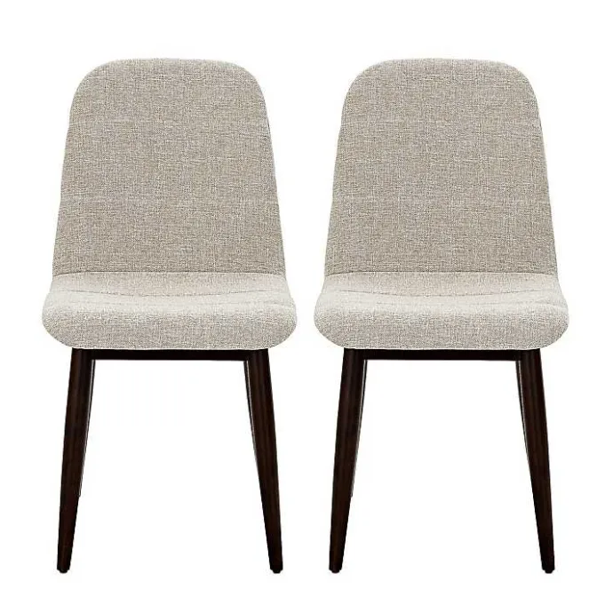 Clearance Kirklands Home Oatmeal Linen Dining Chairs, Set of 2 Tan