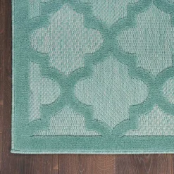 Sale Kirklands Home Ocean Aqua Trellis Outdoor Area Rug, 4x6 Blue