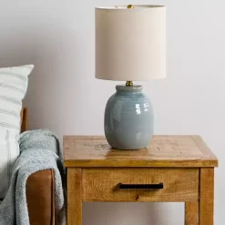 Online Kirklands Home Ocean Blue Ceramic Table Lamp Tan