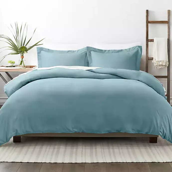 Sale Kirklands Home Ocean Solid 3-pc. Twin Duvet Cover Set Blue