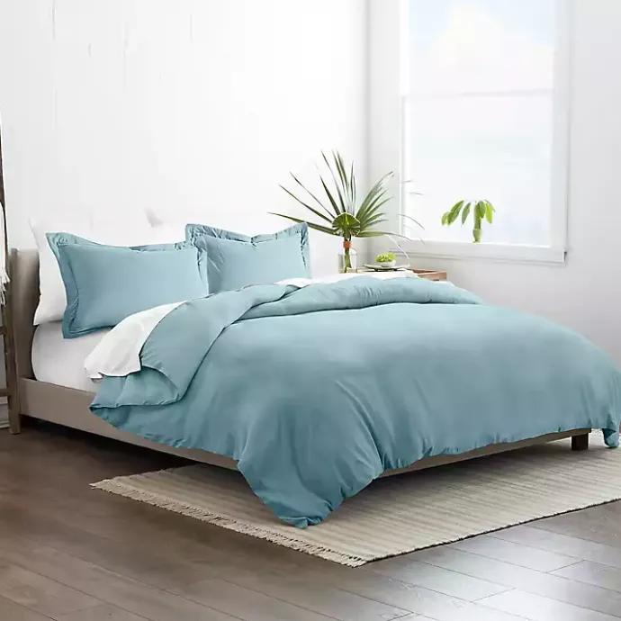 Sale Kirklands Home Ocean Solid 3-pc. Twin Duvet Cover Set Blue