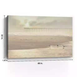 Hot Kirklands Home Ocean City Pier Canvas Art Print Tan