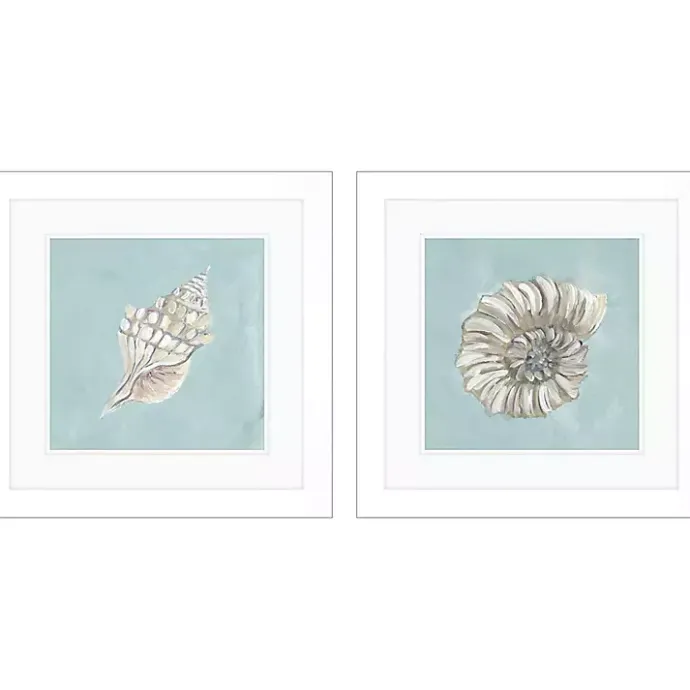 Kirklands Home Ocean Seashells I Framed Art Prints, Set of 2